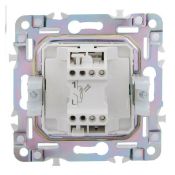 Выключатель встраиваемый одноклавишный с подсветкой IEK SKANDY SK-V10-1-10-K37 SK-V07Sh шампань