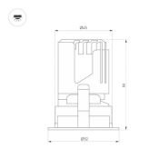 Встраиваемый светильник   5W Белый теплый 059102 MS-ARADO-BUILT-R45 36 deg IP20 круглый белый металл