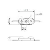 Светодиодный модуль герм. 2led Белый холодный 2835smd 12V линейный с линзой 028775 ARL-ORION-R07