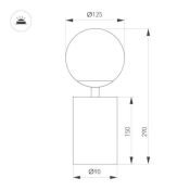 светильник настольный   6W 059535 SP-ORNELLA-TAB-L290-R125 300deg черный