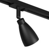 Трековый светильник однофазный  15W SOLID BELL DK6050-BK под лампу GU10 IP20 на шинопровод черный