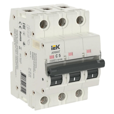 Автоматический выключатель 3-пол. 5А M10N C 10kA AR-M10N-3-C005 ARMAT IEK