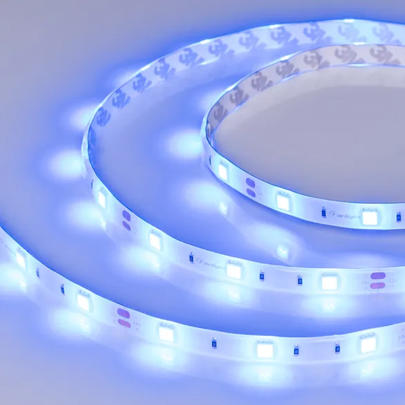 Светодиодная лента Синий 5060 12V  7.2W/m 30Led/метр герм (силиконовая трубка+смола)