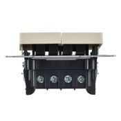Выключатель встраиваемый двухклавишный перекрестный IEK BRITE BR-V23-0-10-K10 ВС10-2-3-БрКр бежевый