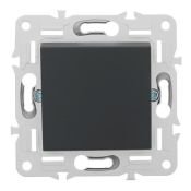 Выключатель встраиваемый одноклавишный перекрестный IEK SKANDY SK-V13-0-10-K53 SK-V03G графит