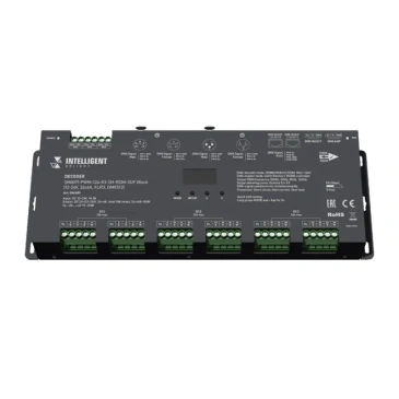 Декодер 046483 SMART-PWM-124-83-SH-RDM-SUF Black (12-24V, 24x4A, XLR3, DMX512)