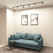 Трековый светильник однофазный  15W SOLID BELL DK6050-BK под лампу GU10 IP20 на шинопровод черный