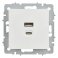 Розетка встраиваемая USB IEK BRITE A+C 45Вт BR-U22-045-K01 РЮ11-2-БрБ белый