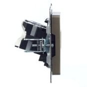 Розетка встраиваемая компьютерная двойная IEK BRITE BR-K20-1-K37 РК10-2-БрШ RJ45 кат.5E шампань