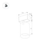 Магнитный трековый светильник  5W Белый теплый MAG-SPOT-25-R65 30deg  24V на магнитный шинопровод черный 033676