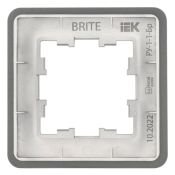 Рамка металлическая 1 пост IEK BRITE BR-M12-M-01-K48 РУ-1-1-Бр титан RE