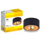 Накладной светильник без лампы IEK LIGHTING 4017 LT-UPB0-4017-GX53-1-K57  GX53 цилиндр накладной черный/золото