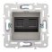 Розетка встраиваемая компьютерная двойная IEK SKANDY SK-K20-2-K50 SK-K04N RJ45 кат.6 металл никель