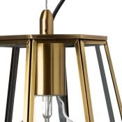 Люстра подвесная Lightstar без лампы 798121 GENNI 1х40W E27 латунь/прозрачный