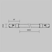 Трековый светильник 48W Белый теплый TR209-1-48W3K-B Тау/Tau Flexity 3000К чёрный