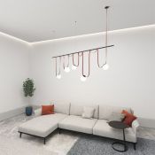 Готовый набор ременной трековой системы DENKIRS 120W Белый дневной Belty DK55SET06-02-DG подвесной тёмно-серый