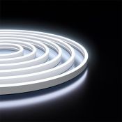 Гибкий неон  100W Белый холодный 17-309 6х12мм smd 2835 120д/м, PCB 8мм,  10м 24V 6500К IP65