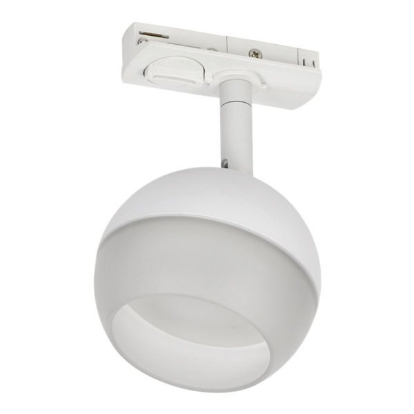Трековый светильник IEK LIGHTING без лампы 4118 LT-USB0-4118-GX53-1-K01 на шинопровод белый