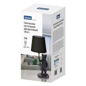 светильник настольный без лампы UML-B465  E14 SILVER-BLACK UL-00013444 "Кот" черный