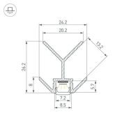 алюминиевый профиль KLUS PIK-F-EXT-2000 063317