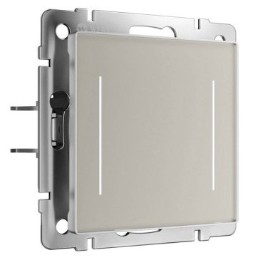 Выключатель встраиваемый двухклавишный с подсветкой сенсорный с Wi-Fi WERKEL W4523641 дымчатый