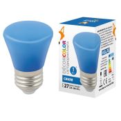 лампа декоративная светодиодная колокольчик D45 Синий 1.0W UL-00005639 LED-D45-1W/BLUE/E27/FR/С DECOR COLOR