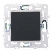 Выключатель встраиваемый одноклавишный IEK SKANDY SK-V10-0-10-K53 SK-V01G графит