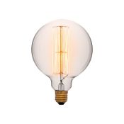 лампа ретро накаливания Vintage форма шар 60W 054-027 G125 F2-L CLEAR/E27 диммируемая