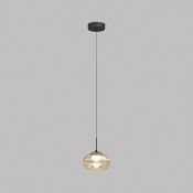 Подвесной светильник  12W Белый теплый DENKIRS FLOA DK6741-BK+AM 230V фигурный черный/оранжевый