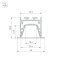 алюминиевый профиль LINIA45-F-TRAY-2000 BLACK 062191