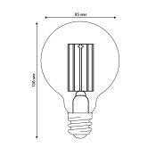 светодиодная лампа шар  G95 Белый дневной  5W UL-00011943 LED-G95-5W-4000K-E27-CL GLY01TR Яркая A++
