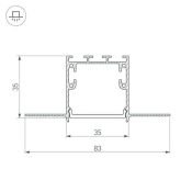 Крестовина для профиля SL-LINIA32-FANTOM  030099