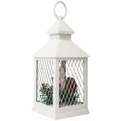 фигурка  светодиодная Декоративный фонарь со свечкой Белый теплый, 513-042, 1Led, 3хААА, белый корпус,  IP20