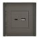 Розетка встраиваемая USB IEK FORTE&PIANO A+C 3,1А FP-U22-D31-K03 FP350 серый