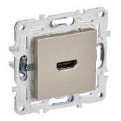 Розетка встраиваемая HDMI IEK SKANDY SK-H10-K37 SK-H01Sh шампань