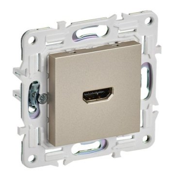 Розетка встраиваемая HDMI IEK SKANDY SK-H10-K37 SK-H01Sh шампань