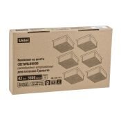 светильник  42W Белый дневной Грильято UL-00011060 ULP-0808 42W-4000К IP40 WHITE KIT06 квадратный встраиваемый белый (6шт)