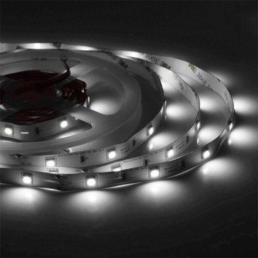 Светодиодная лента Белый дневной 5050 12V  7.2W/m 30Led/метр 00-149 Стандарт 10мм IP20 Светодиодная лента Белый дневной 5050 12V  7.2W/m 30Led/метр 00-149 Стандарт 10мм IP20