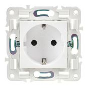 Штепсельная розетка встраиваемая IEK SKANDY 16А SK-R14-16-K01 SK-R04W с з/к без з/ш арктический белый