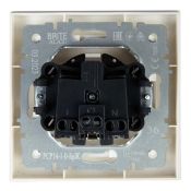 Штепсельная розетка встраиваемая IEK BRITE 16А BR-R14-16-K36-F РСР14-1-0-БрЖ с з/к и шторками в сборе жемчуг