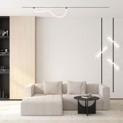 Трековый светильник однофазный  12W Белый-MIX SMART RAY DK8065-BK IP20 на шинопровод управляемый черный