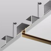 Шинопровод однофазный SHINE HIDE TR5702-SB 2.0м встраиваемый сатинированная латунь