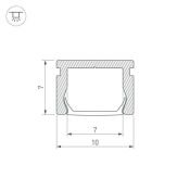 алюминиевый профиль KLUS PIK-1007-2000 ANOD 023856