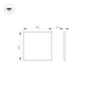 светильник  40W Белый дневной 038426 DL-TITAN-S600x600-40W  220V IP40 квадратный встраиваемый белый