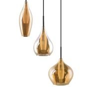 Люстра подвесная Lightstar без лампы 803053 PENTOLA 3х25W G9  хром/янтарный