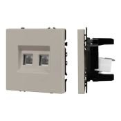 Розетка встраиваемая компьютерная двойная RJ45 кат.6 Arlight 059450 SCT-NOBE-MPC2-SFPL-CA кашемир