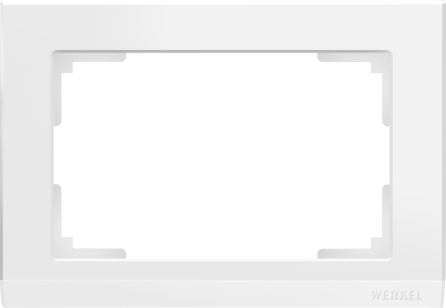 Рамка  пластик для двойной розетки WERKEL Stark WL04-Frame-01-DBL / W0081801 белый