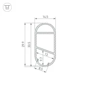 алюминиевый профиль ARL WARDROBE-1530-2000 ANOD 050153