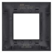 Рамка пластик 1 пост IEK SKANDY SK-M12-K48 SK-F01T титан