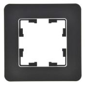 Рамка металлическая 1 пост IEK BRITE BR-M12-M-01-K02 РУ-1-1-Бр черный RE